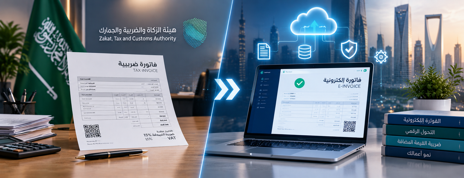 الفرق بين الفاتورة الضريبية والفاتورة الإلكترونية في السعودية